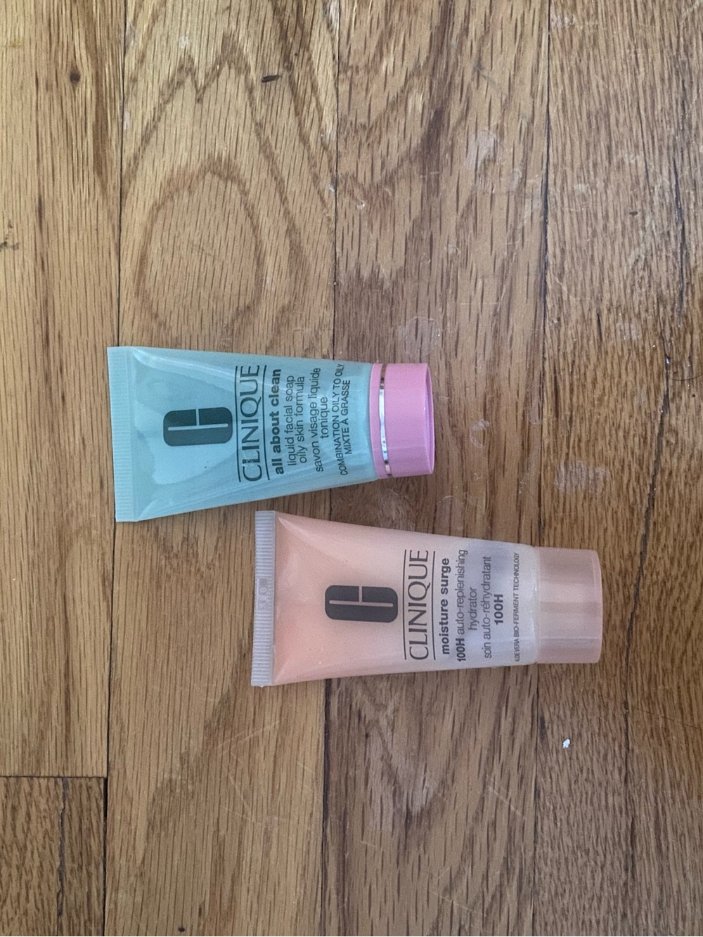 Clinique Duo Face wash/Moisturizer - Pink & Mint Green Tubes